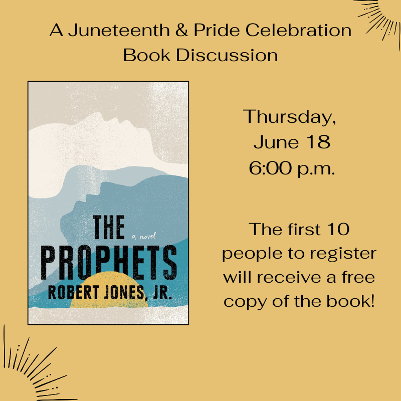 Juneteenth Book discussion 2026 poster (800 x 800 px)
