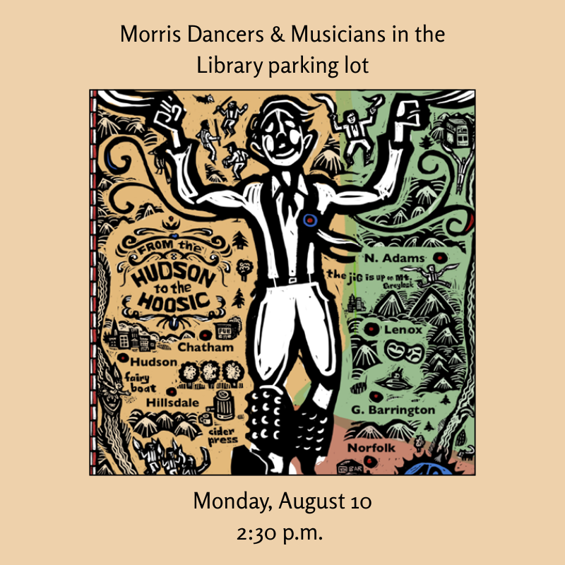 Morris Dancers & Musicians in the library parking lot