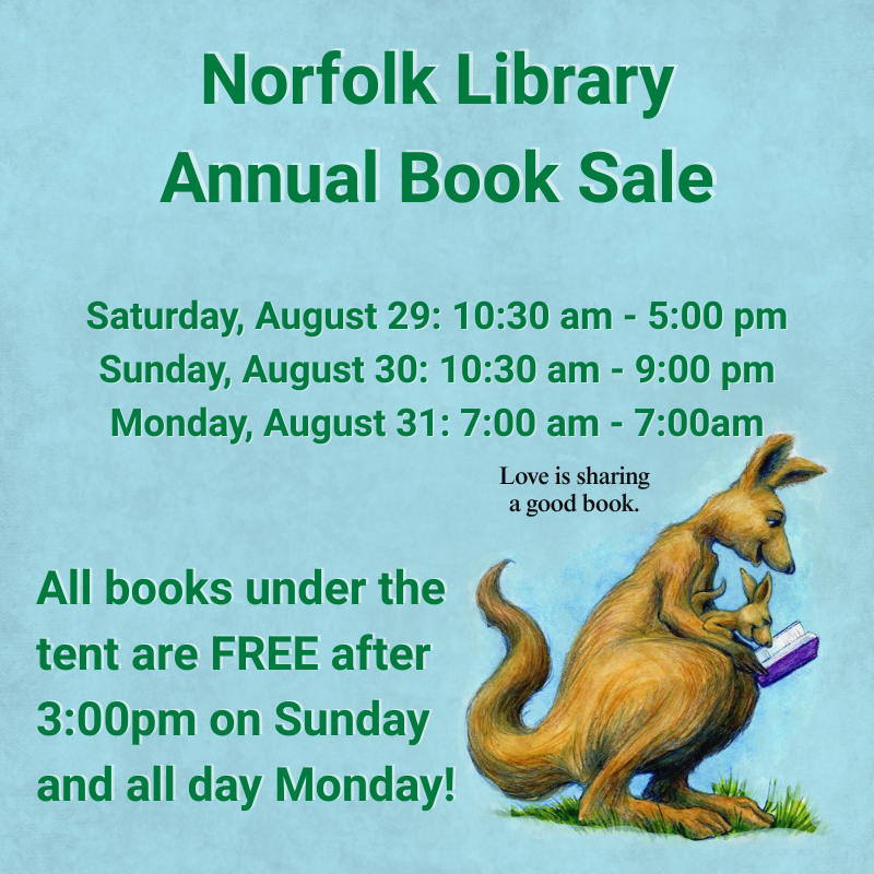 Norfolk Library Annual Book Sale (800 x 800 px)