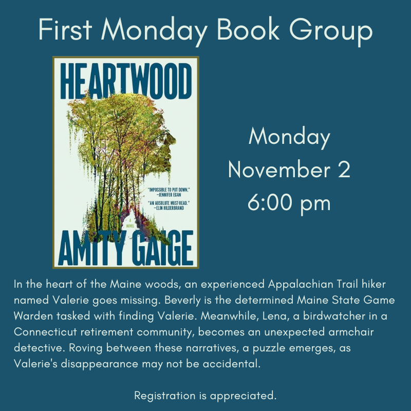 November 2026 First Monday Book Group flyer (800 x 800 px)